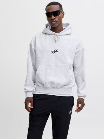 JACK & JONES Sweatshirt 'CNZ' i hvid: forside