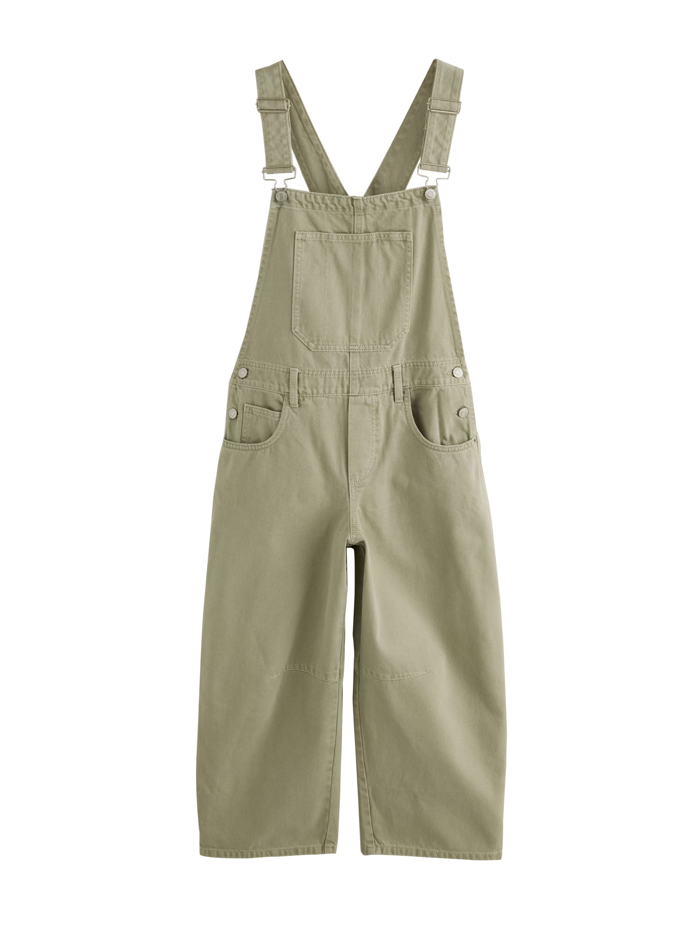 Next Vat Tuinbroek jeans in Groen: voorkant