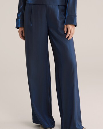 Wide leg Pantaloni con pieghe di WE Fashion in blu: frontale
