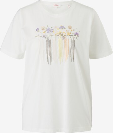 T-shirt s.Oliver en blanc : devant