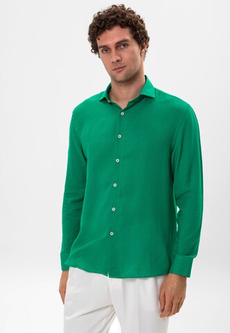 Regular fit Camicia di Antioch in verde: frontale