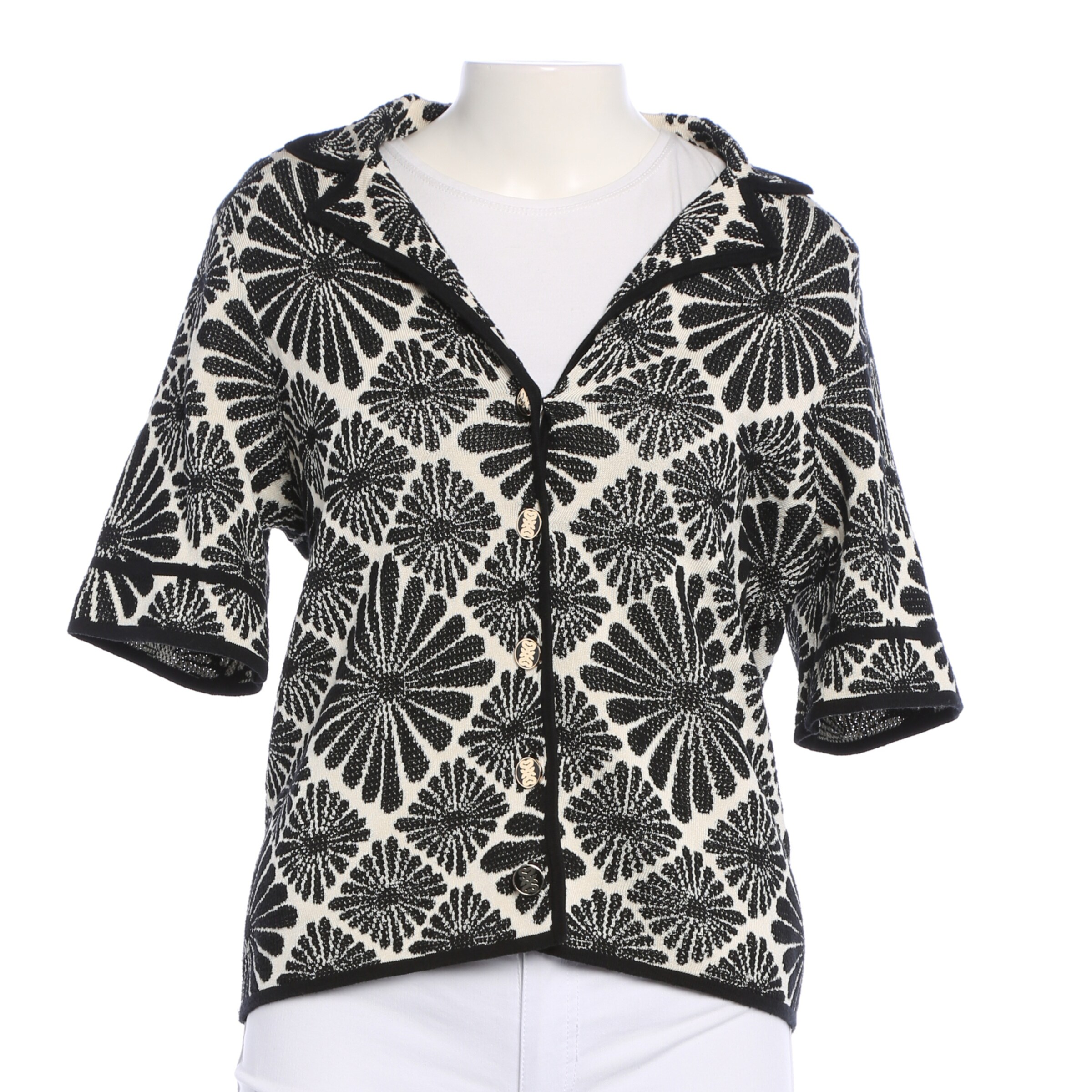 Sandro Sweater & Cardigan in XS in Cream / Black, Item view