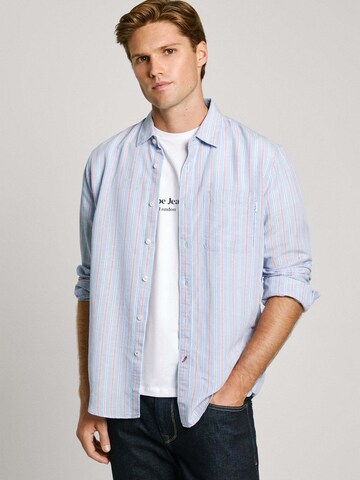 Pepe Jeans Regular Fit Hemd 'Alphonso ' in Blau: Vorderseite