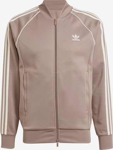 ADIDAS ORIGINALS Кофта на молнии 'Adicolor Classics SST' в Коричневый: спереди
