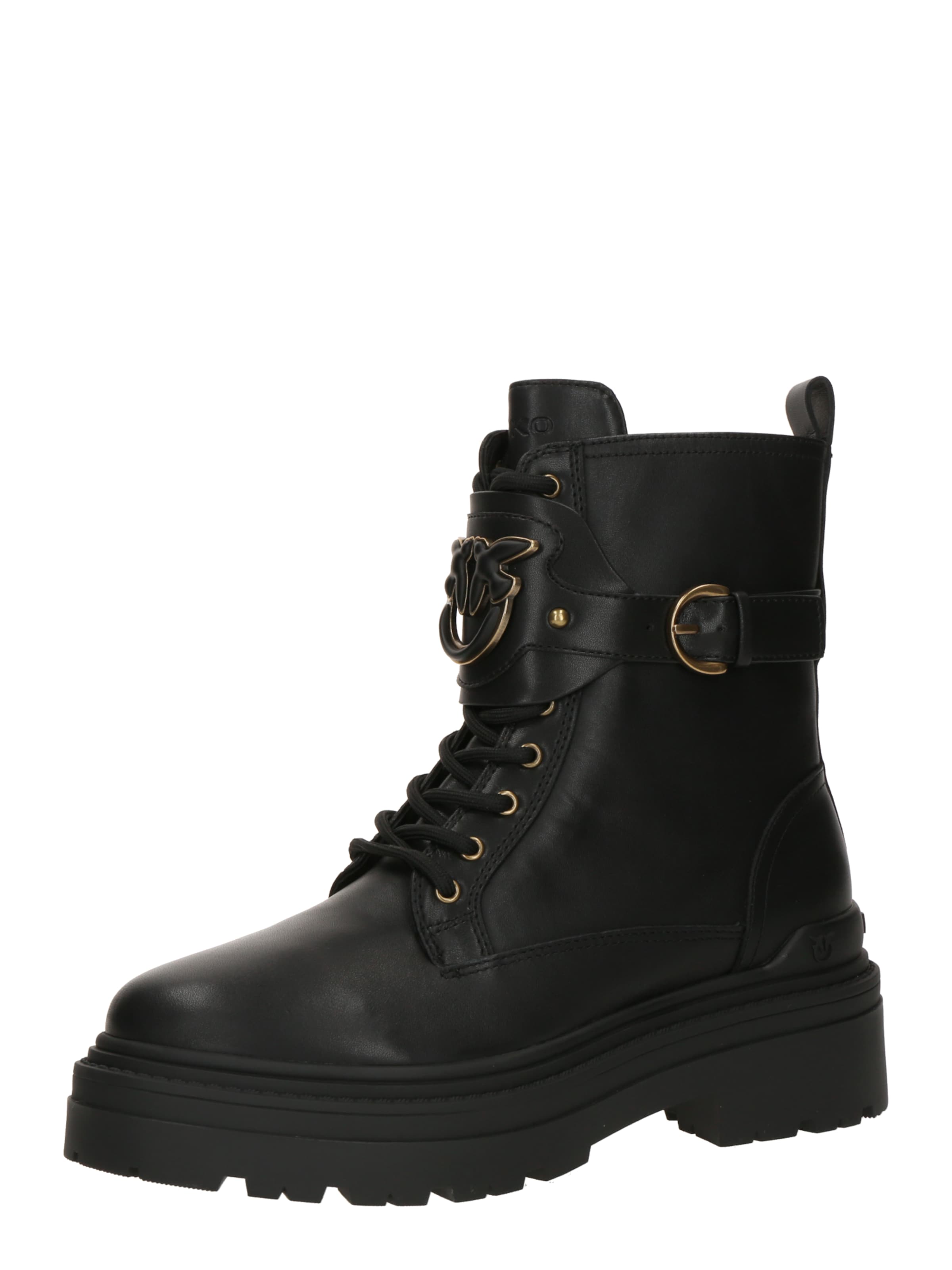 PINKO Botki sznurowane 'MIA 07' w kolorze czarny: przód