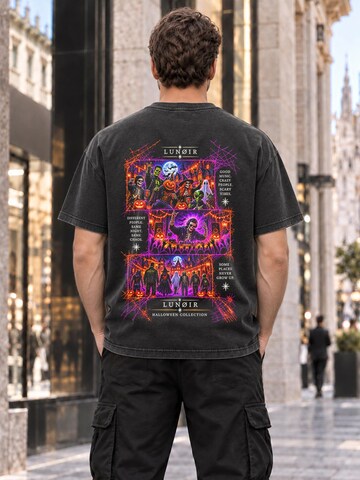 LUNØIR Studio Shirt 'Monsters Come Out to Play Crew' in Black