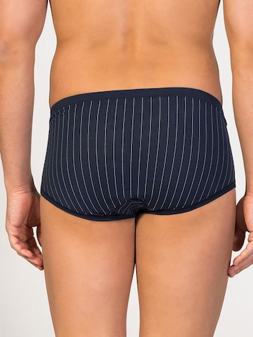 zd ZERO DEFECTS - Braga 'Senior Prinstriped Fly Front Brief' en azul