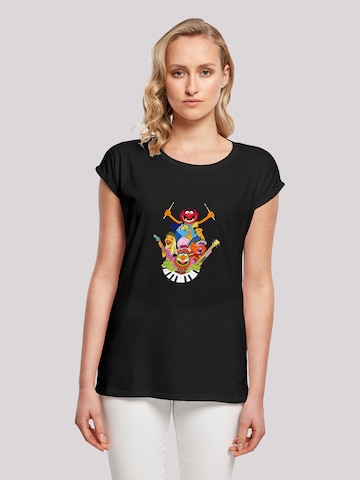 T-shirt 'Disney Muppets Dr. Teeth And The Electric Mayhem' F4NT4STIC en noir : devant
