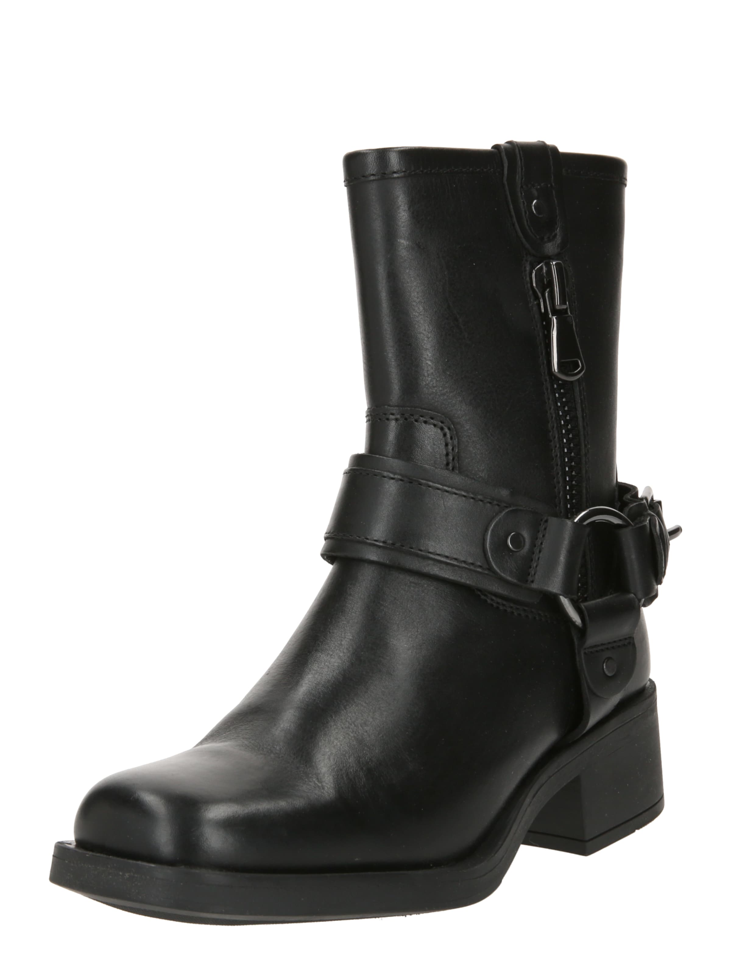 PS Poelman Къси ботуши в черно: отпред