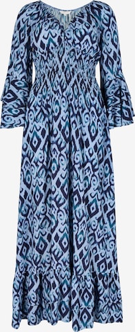 Apricot Ikat Swirls Maxi Dress ' ' in Blau: Vorderseite