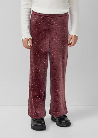 s.Oliver Wide leg Broek in Rood: voorkant