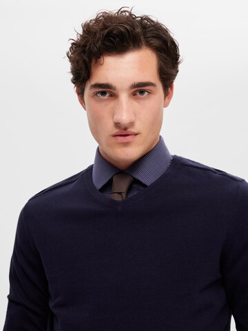 SELECTED HOMME Pullover 'Berg' in Blau