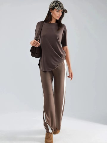 Wide leg Pantaloni di Hiccup in marrone