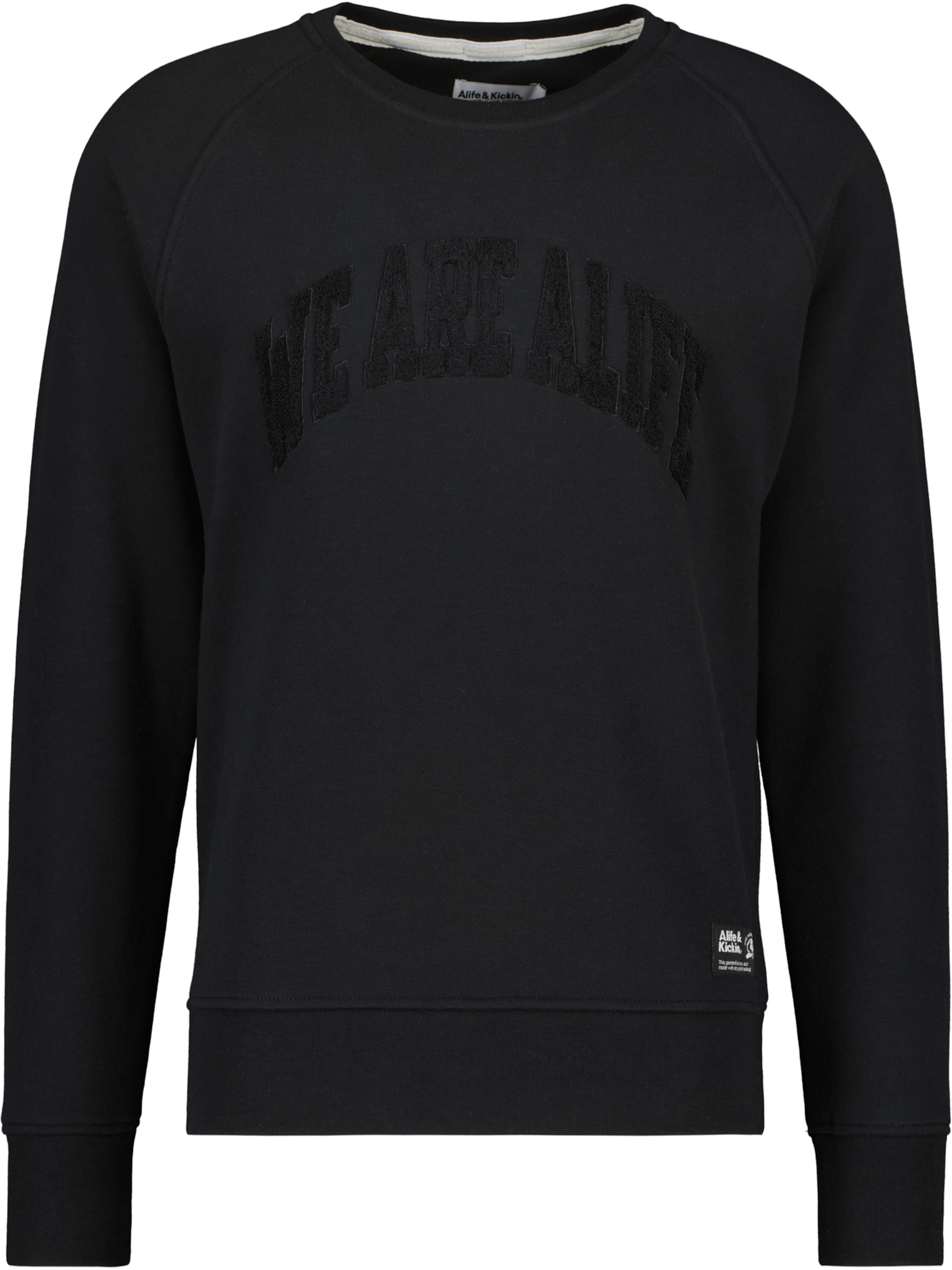 alife & kickin - Sudadera 'LevinAK' en negro: frente