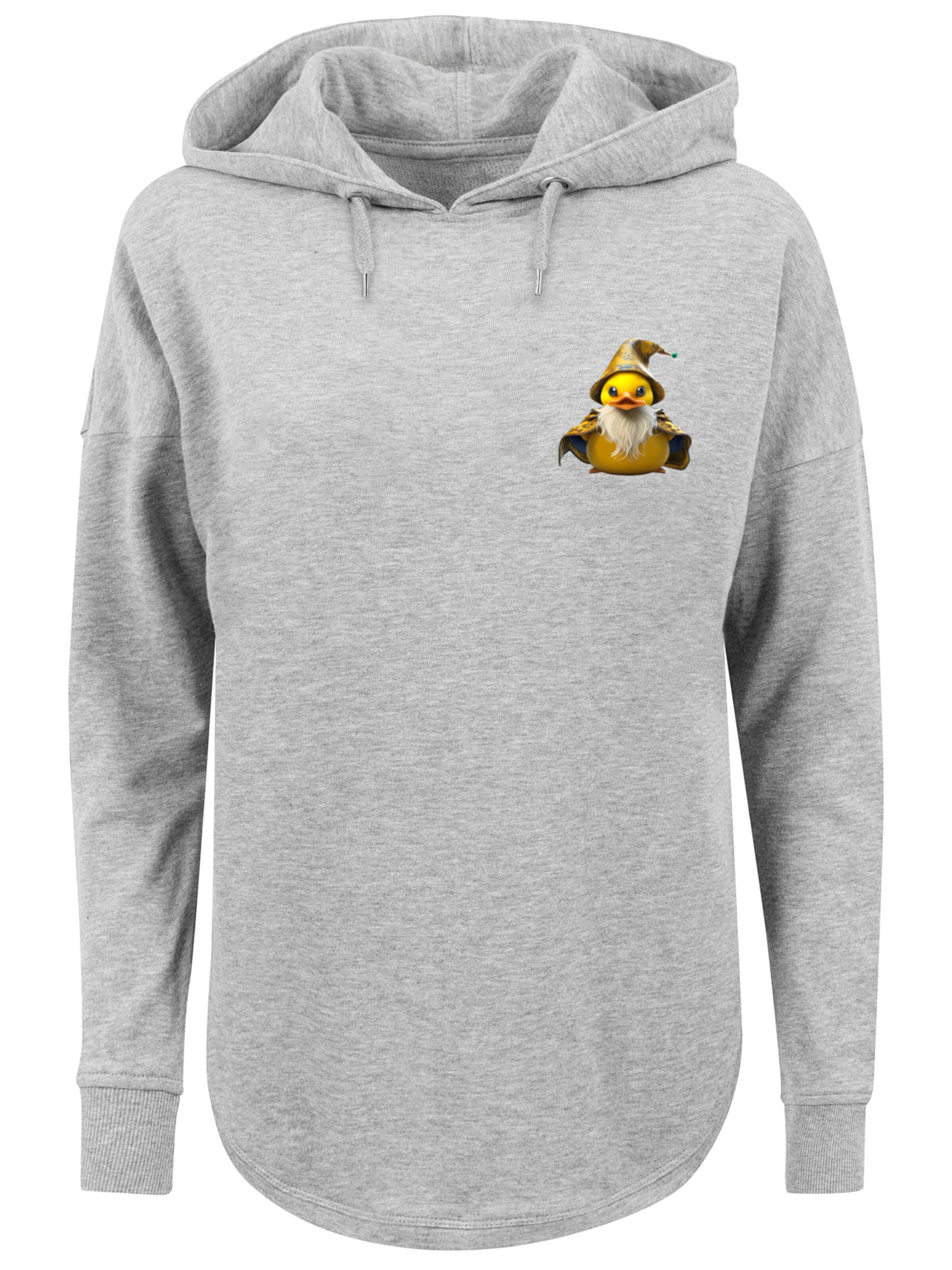 F4NT4STIC Sweatshirt 'Rubber Duck Wizard' in Grijs: voorkant