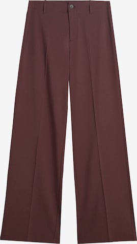 Wide Leg Pantalon à plis Bershka en rouge : devant