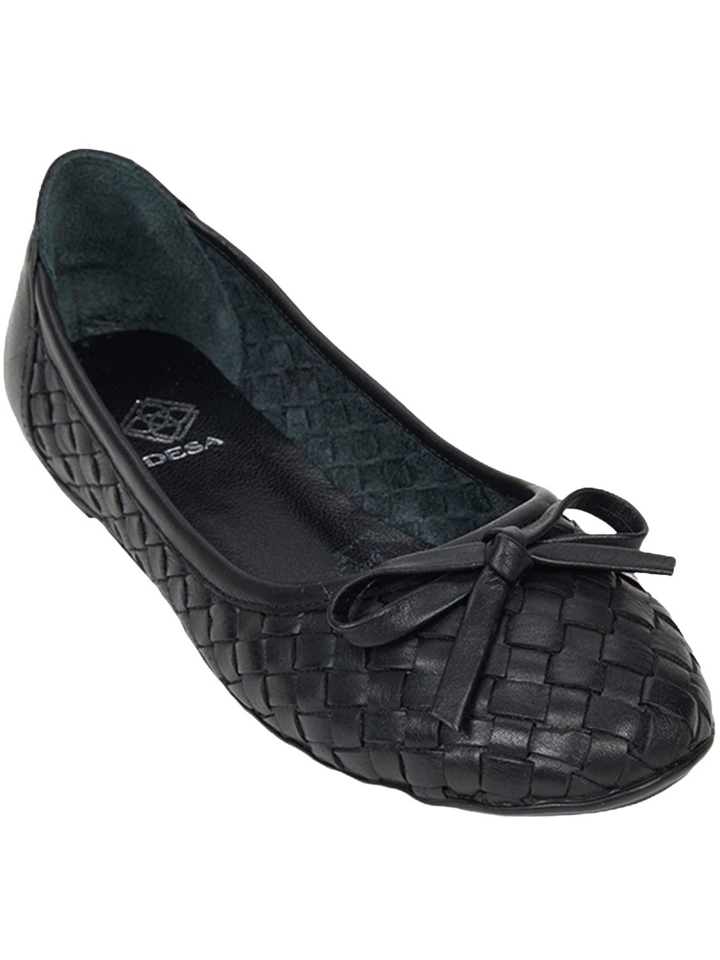 Desa Ballet Flats 'Ballerinas' in Black: front