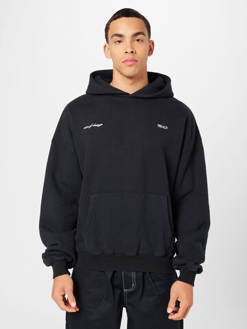 Sweat-shirt Preach en noir : devant