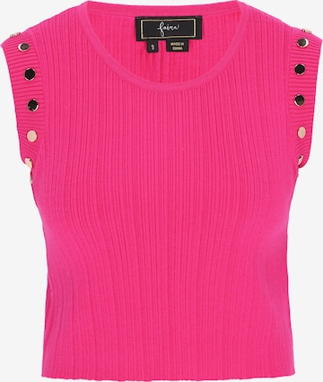 Haut 'Festive' faina en rose : devant