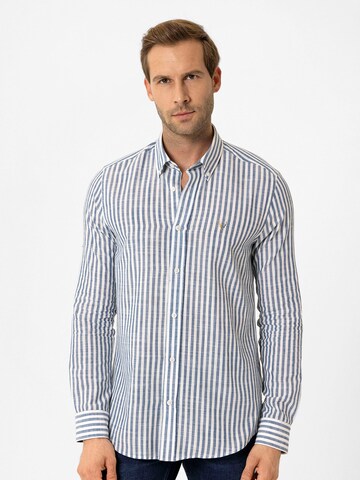 By Diess Collection Regular fit Overhemd in Blauw: voorkant