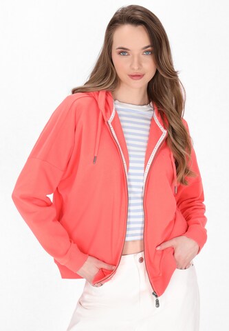DreiMaster Maritim Sweat jacket 'Maritim' in Orange: front