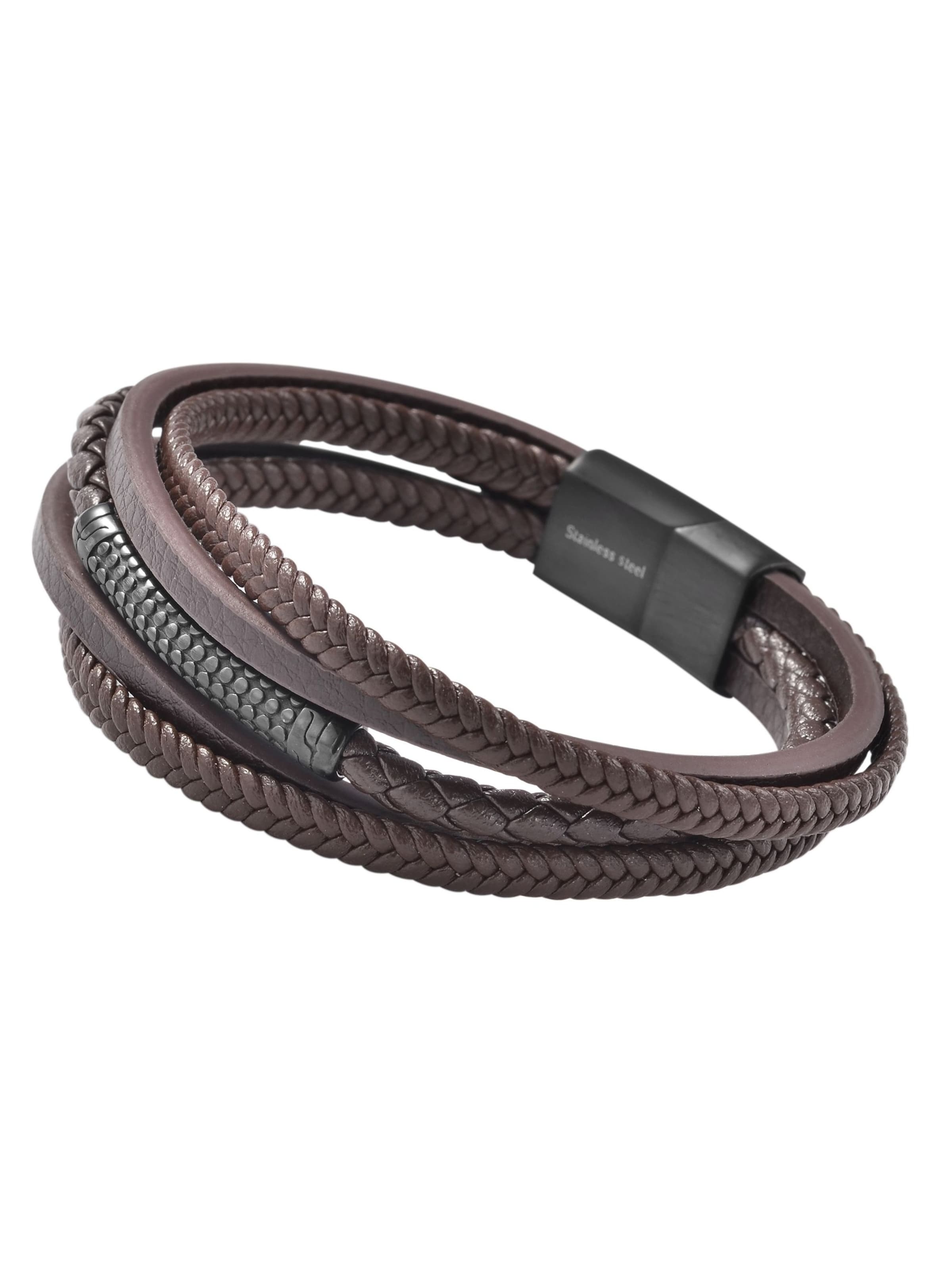Akzent Bracelet 'Izzy, Ionenplattierung' in Brown: front