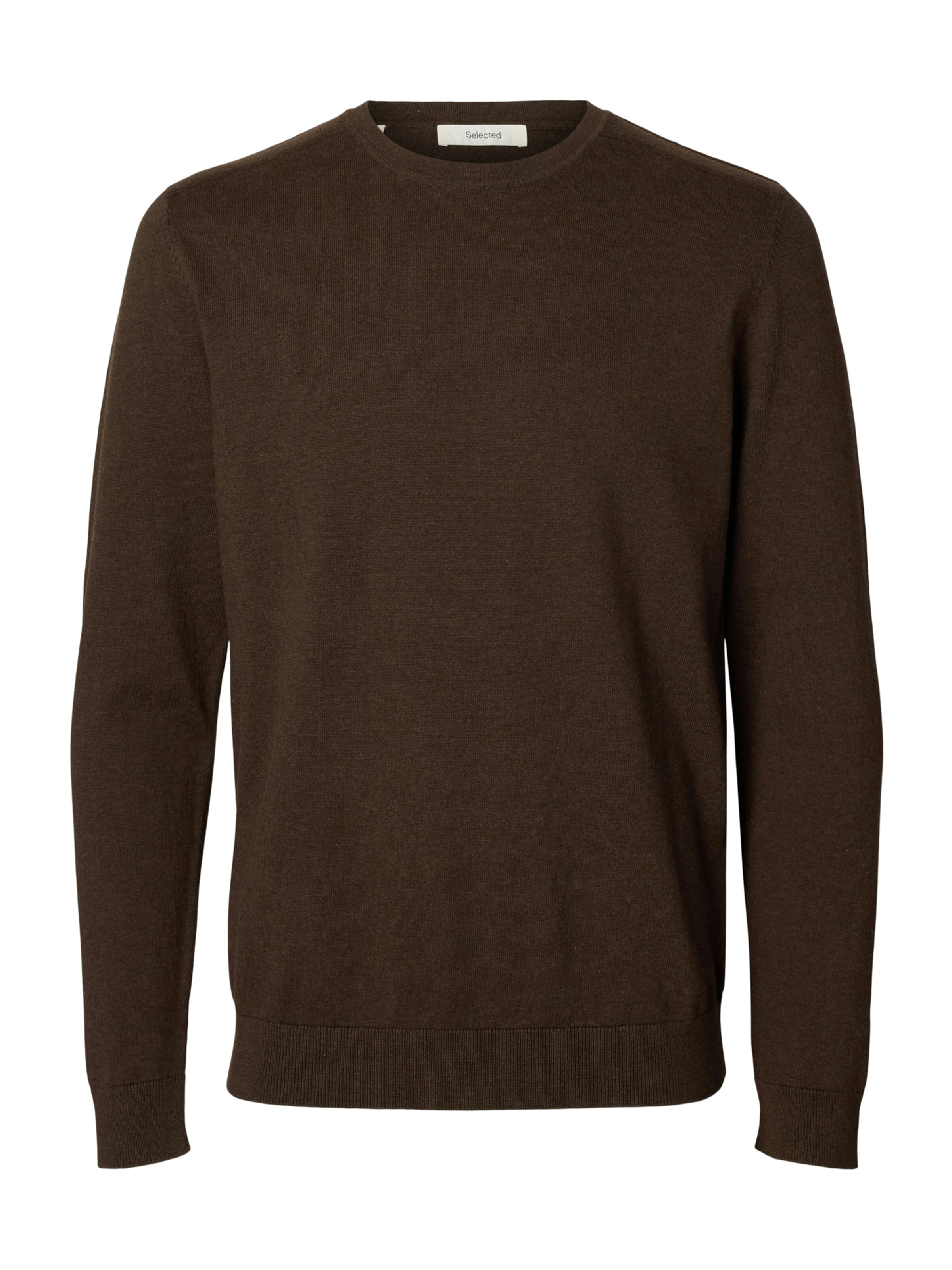 SELECTED Regular Fit Pullover 'SLHBERG' in Braun: Vorderseite