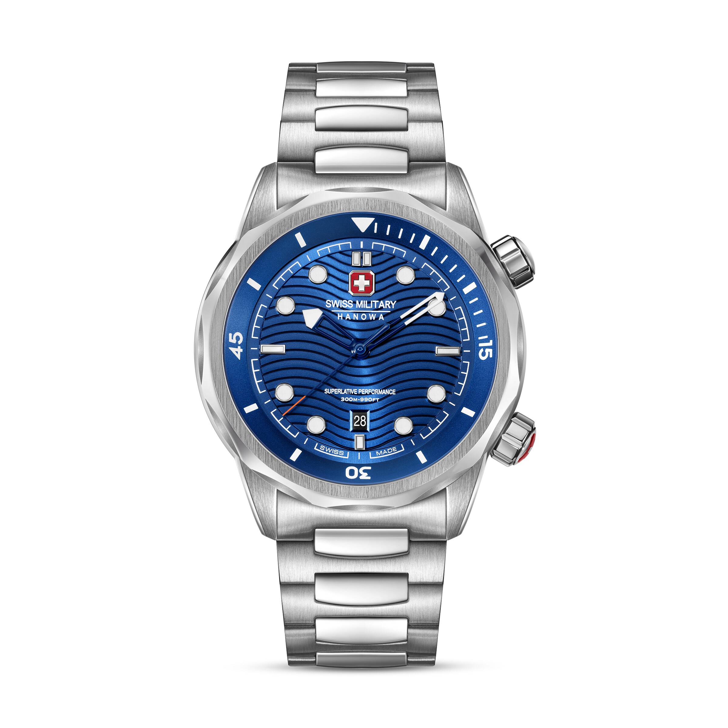 SWISS MILITARY HANOWA Analog watch 'Breakwater' in Blue: front