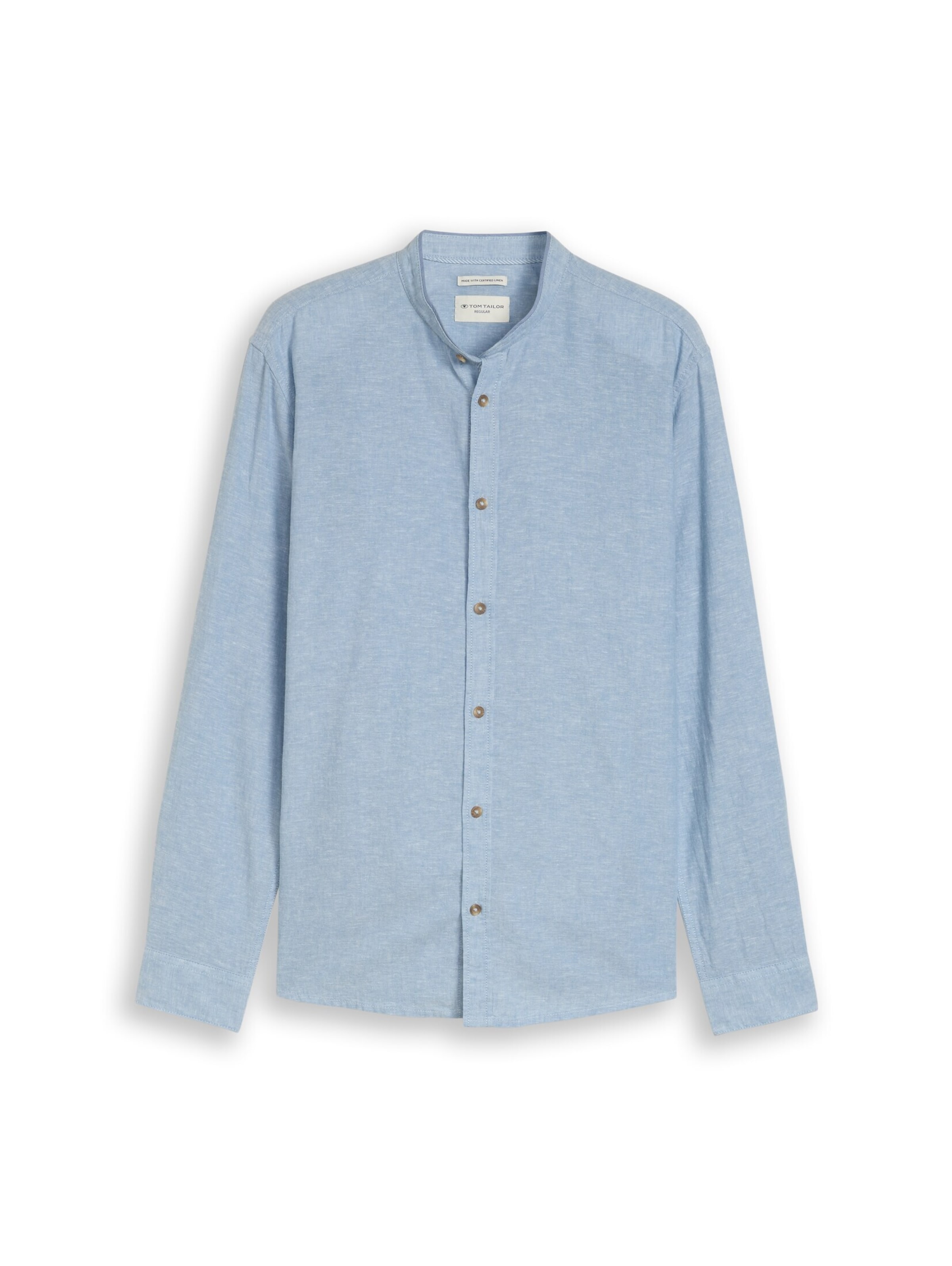 TOM TAILOR Regular fit Button Up Shirt in Blue: front