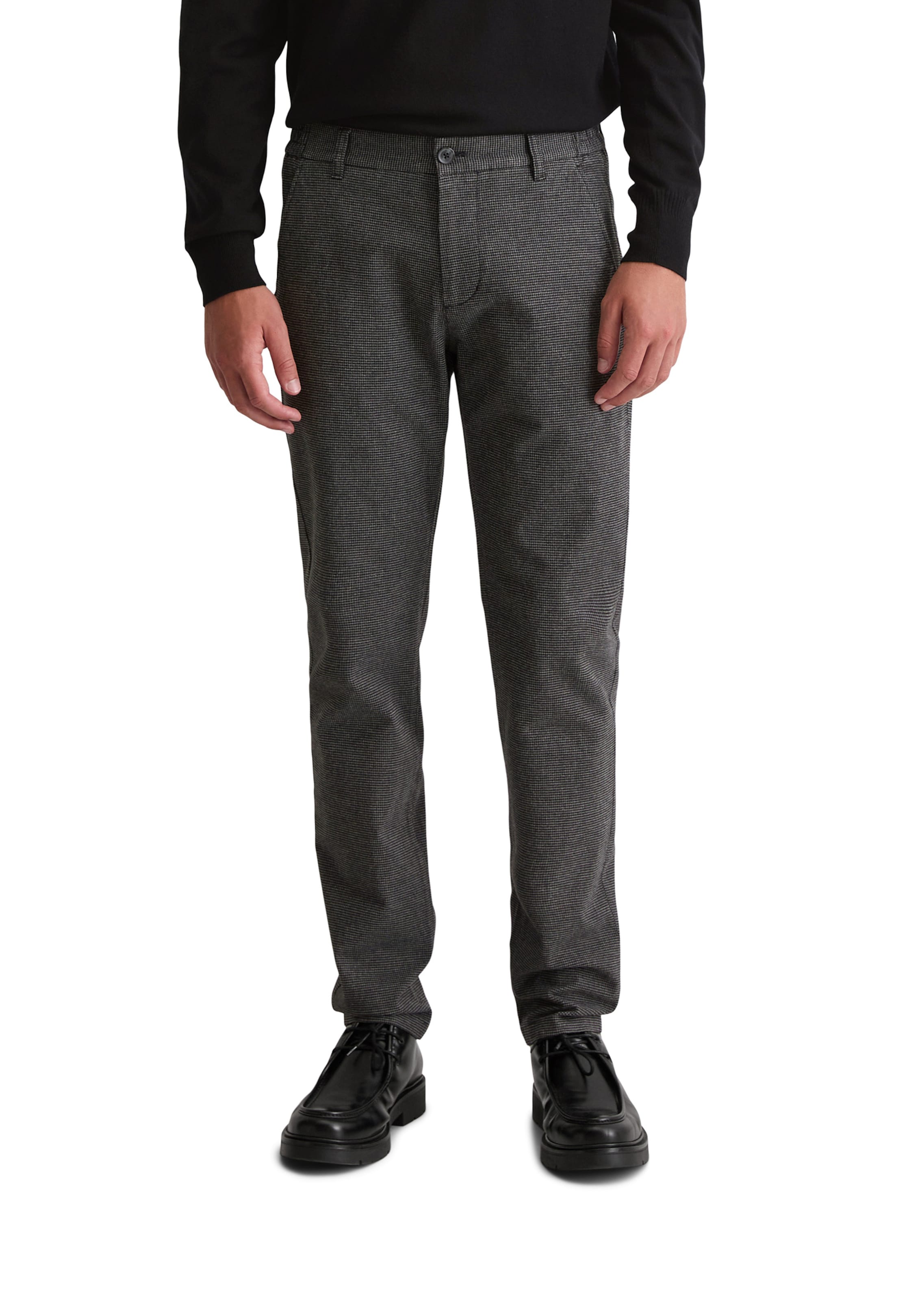 Marc O'Polo Regular Hose 'Stig' in Schwarz: Vorderseite