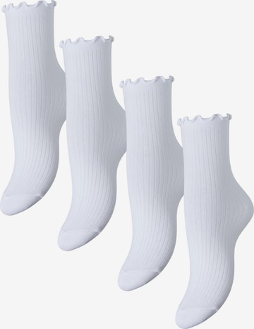 PIECES Sokker 'PCAfia' i hvid: forside