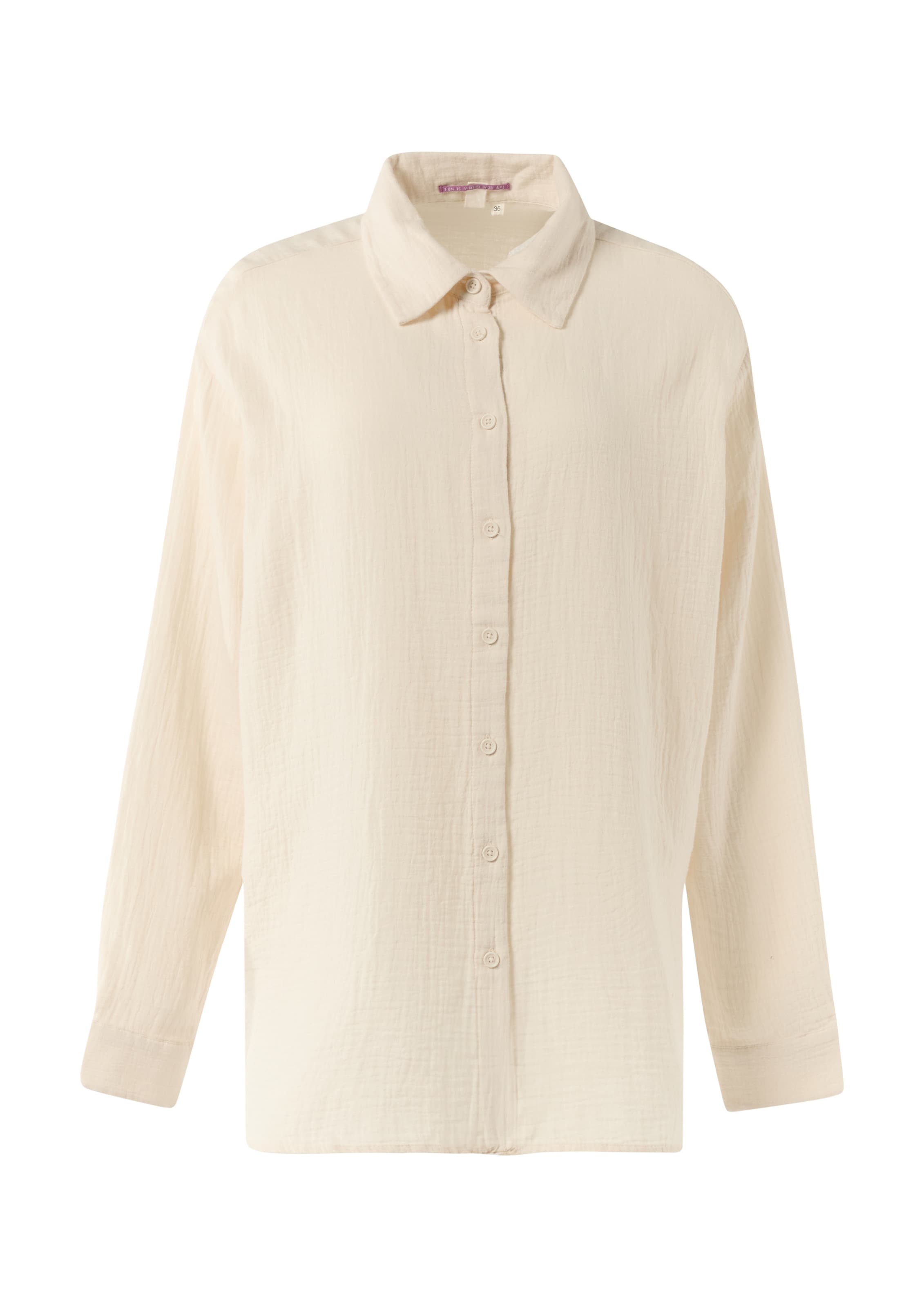 QS Blouse in Beige: front