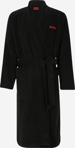 HUGO Long Bathrobe in Black: front