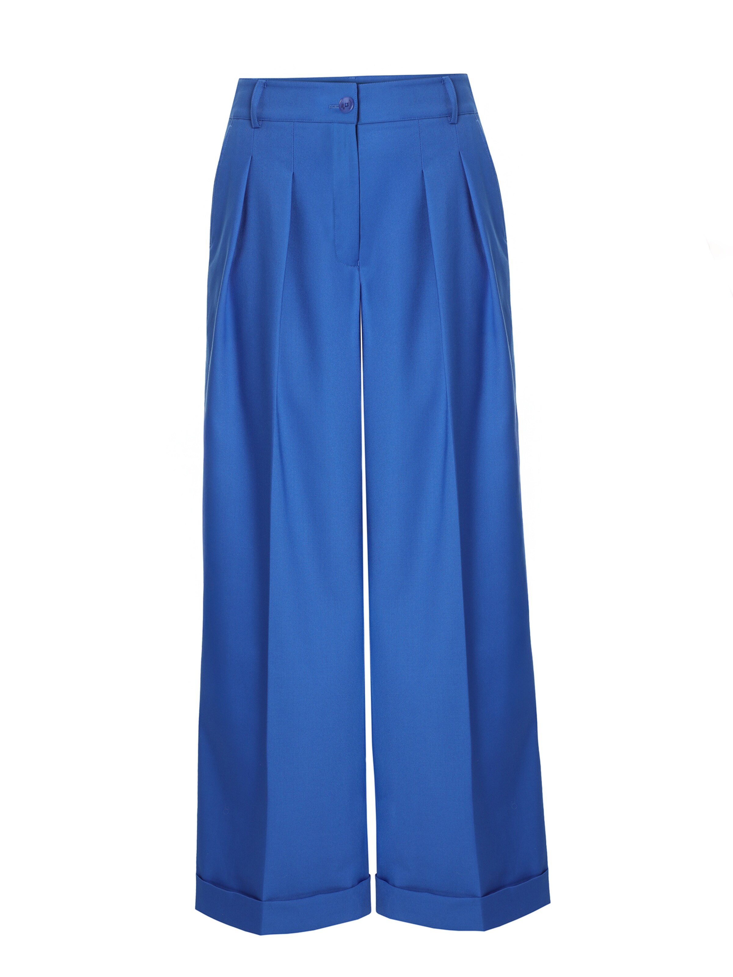 TATUUM Wide leg Pleat-front trousers 'Bogna' in Blue: front