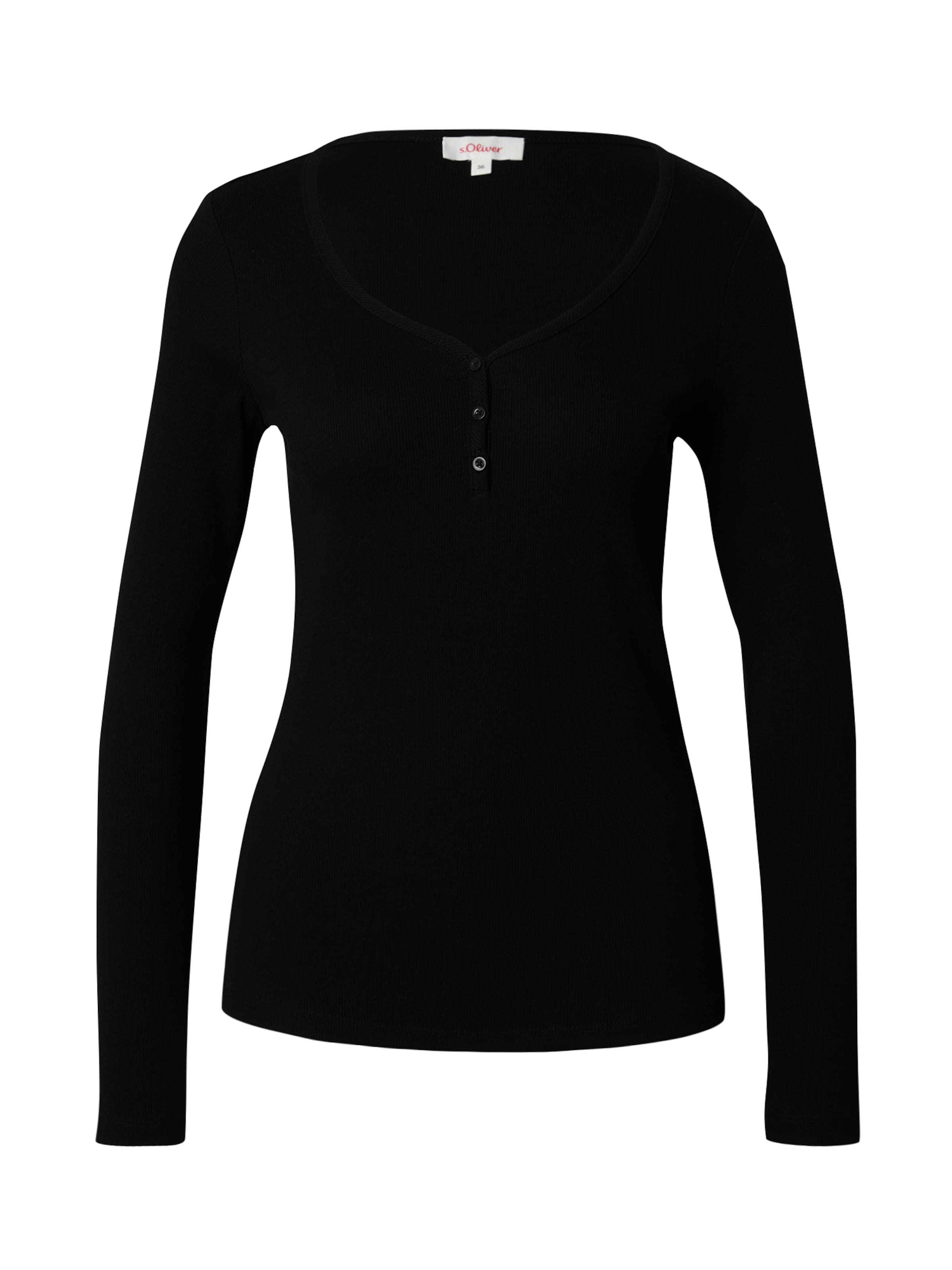 s.Oliver Shirt in Zwart: voorkant