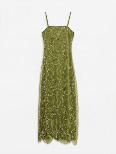 VERO MODA Kleid 'VMAriana' in 34 in kiwi / hellgrün / weiß, Produktansicht