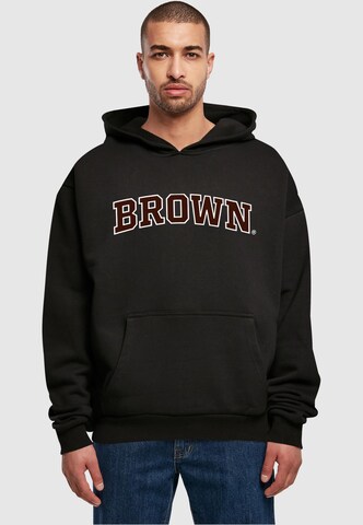 Sweat-shirt 'Brown University - Script' Merchcode en noir : devant