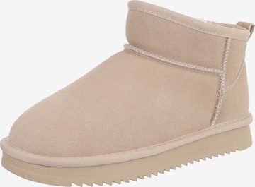 Ital-Design Snowboots in Beige: Vorderseite
