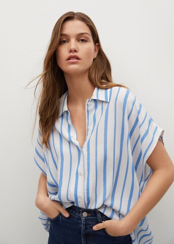 MANGO Bluse in Blau: predná strana