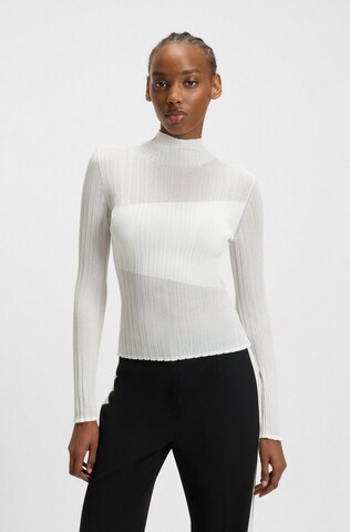 HUGO Sweater 'Siclamino' in White: front