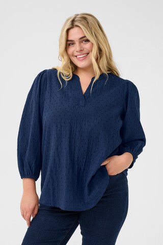 KAFFE CURVE - Blusa 'KCSilla' em azul: frente