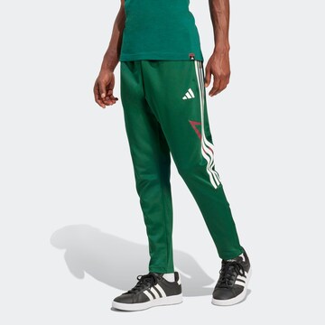 ADIDAS SPORTSWEAR Слим фит Спортен панталон 'Tiro' в зелено: отпред