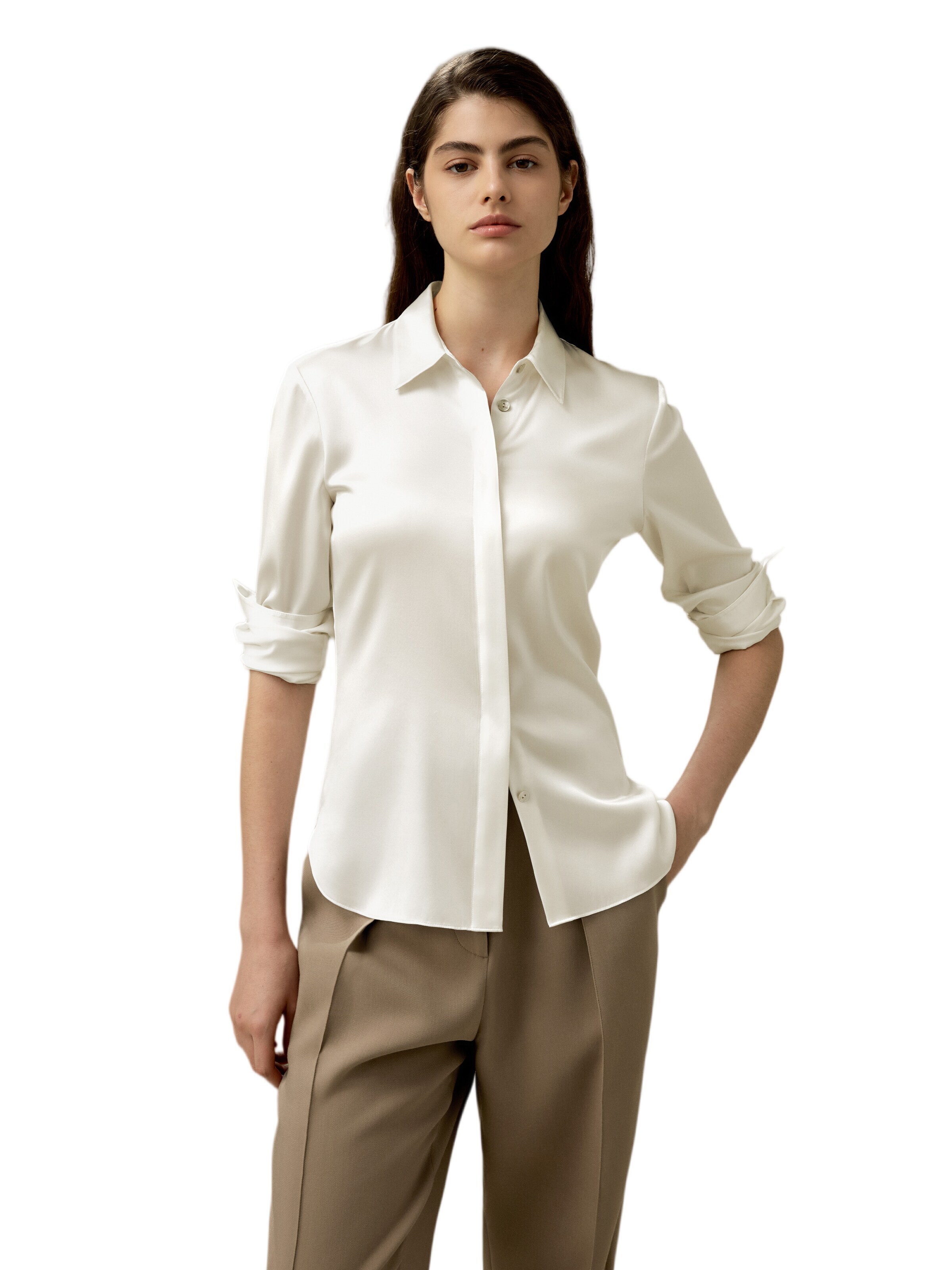 Lilysilk Bluse‌ in Weiß: Vorderseite