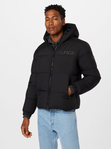 TOMMY HILFIGER Winterjas in Zwart: voorkant