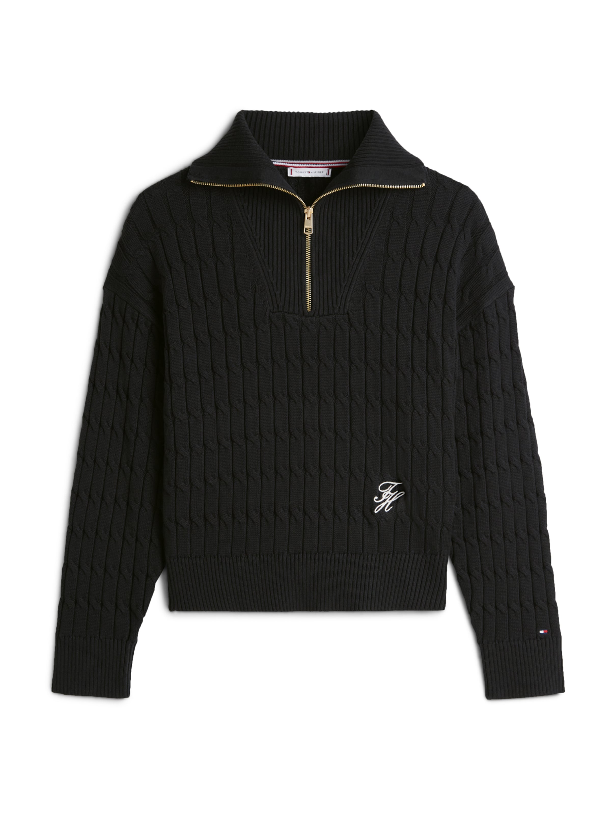 TOMMY HILFIGER Sweater in Black: front