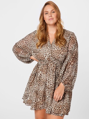 Robe 'Harper' Forever New Curve en marron : devant