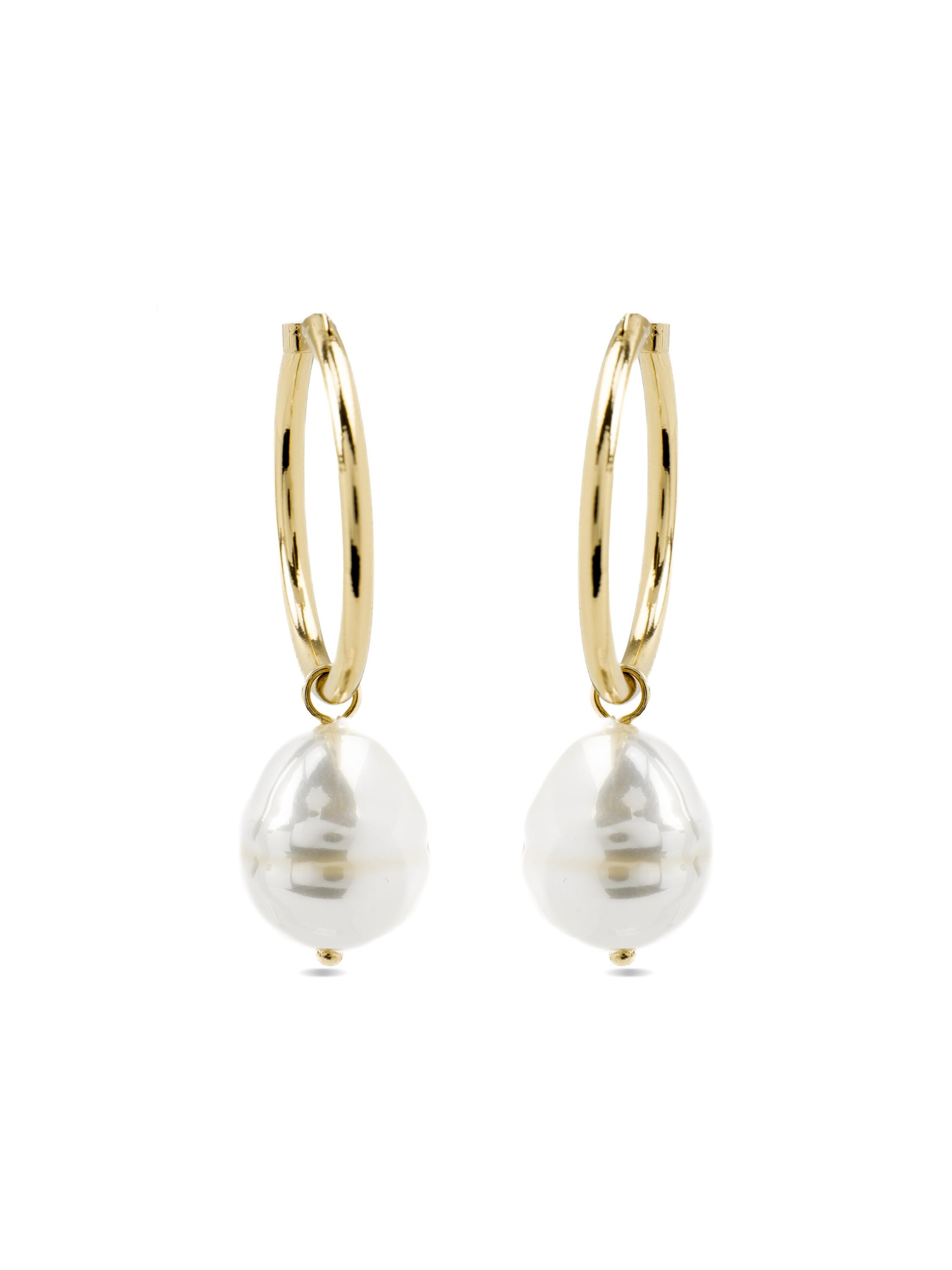 Luxenter Øreringe 'Nemys' i hvid