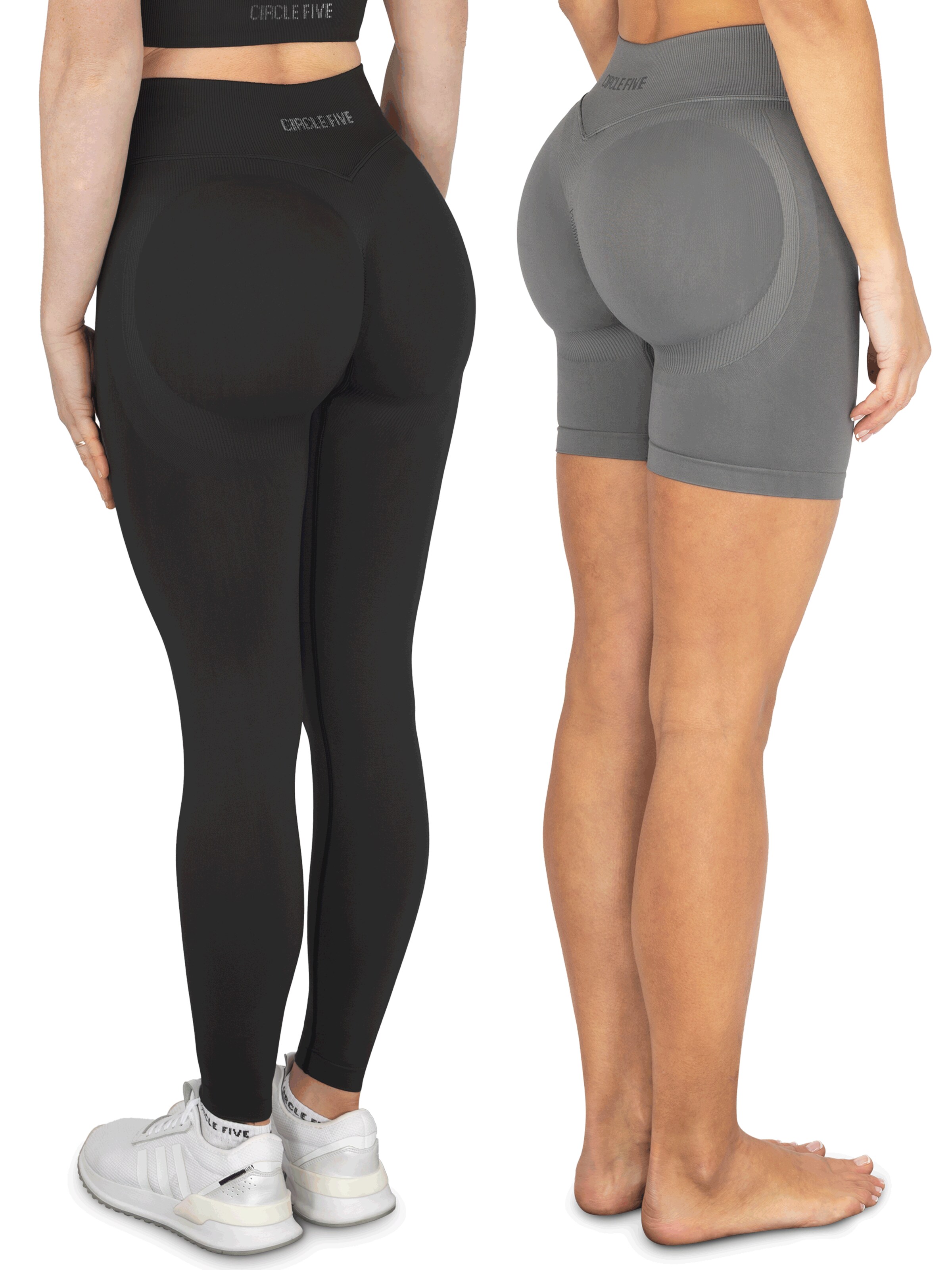 Circle Five Skinny Leggings 'Scrunch Set Push-Up Shorts + Push-Up Leggings'‌‌‌‌‌‌‌‌‌‌ in Mischfarben: Vorderseite