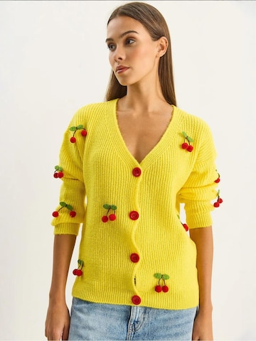 Bianco Lucci Strickjacke in Gelb