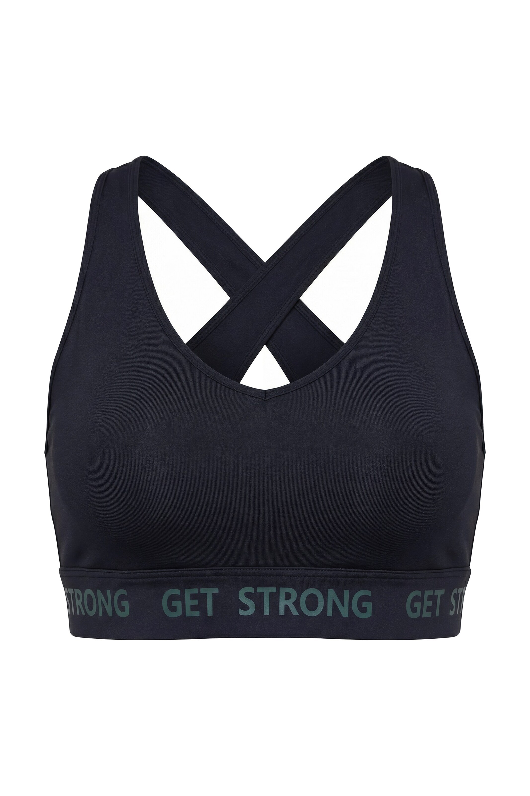 Studio Untold Bustier Sport BH in Schwarz: Vorderseite